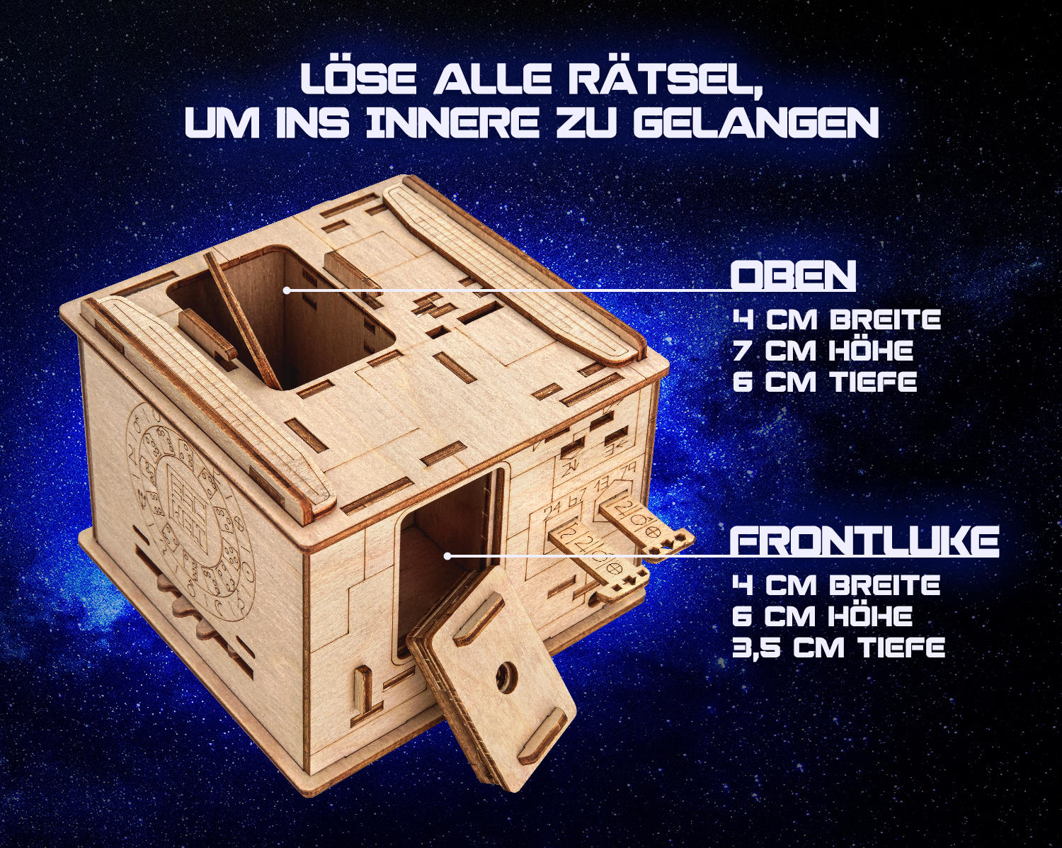 Fotos und Abbildungen von Space Box. ESC WELT.