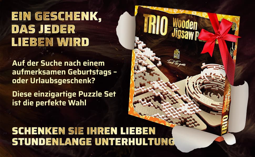 Fotos und Abbildungen von Trio Wooden Jigsaw Puzzles. ESC WELT.